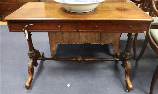 A Victorian rosewood centre table, W.107cm